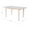 International Concepts Rectangle Table with Butterfly Extension, Unfinished, 32 in W, 48 in L, 30 in H, Wood, Unfinished K-T32X-30S - alternate 3